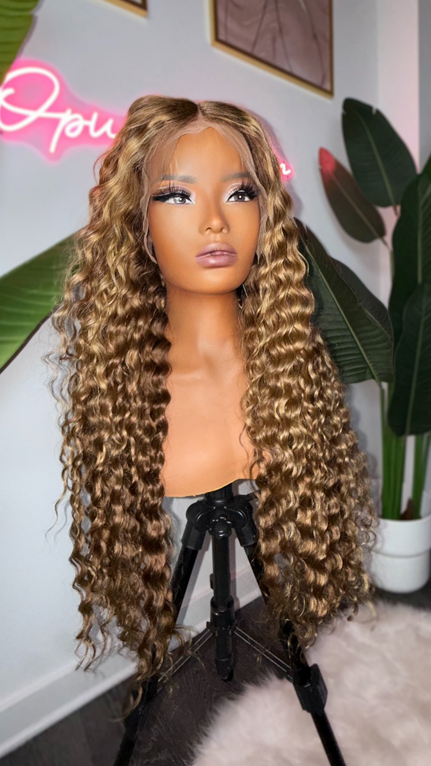 Opulent Honey Blonde Deep Wave HD Lace Wig