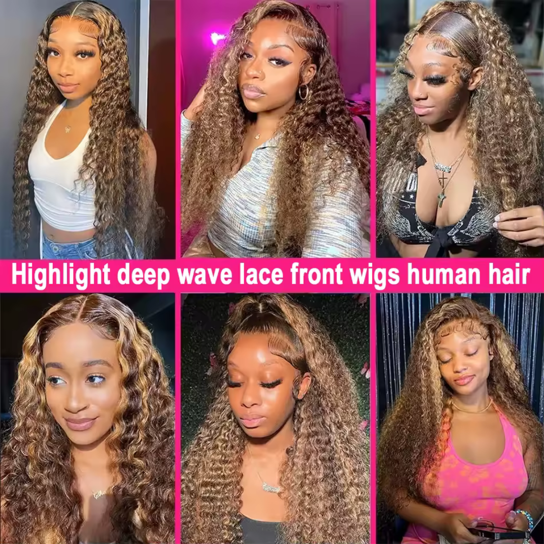 Opulent Honey Blonde Deep Wave HD Lace Wig