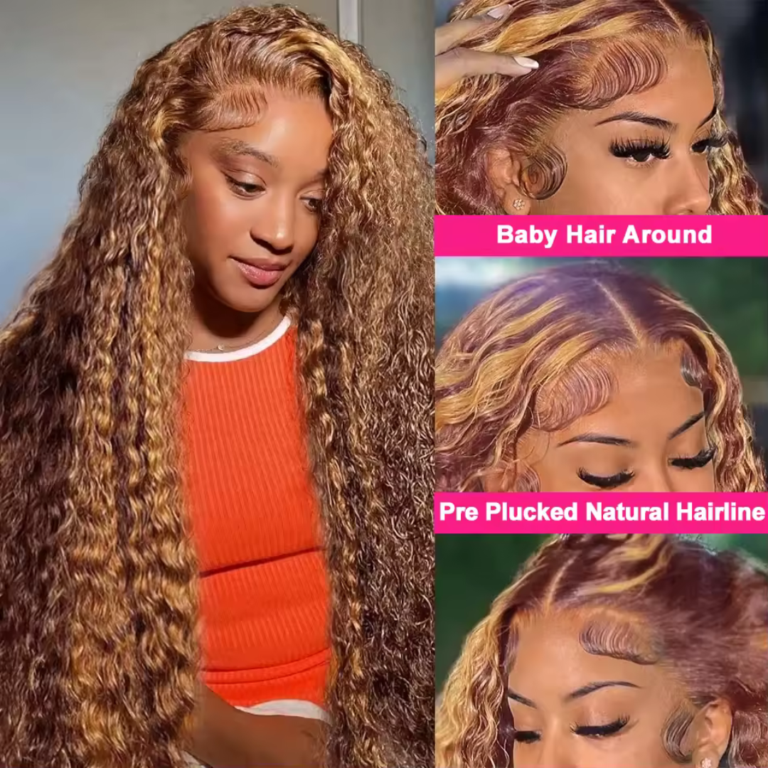 Opulent Honey Blonde Deep Wave HD Lace Wig