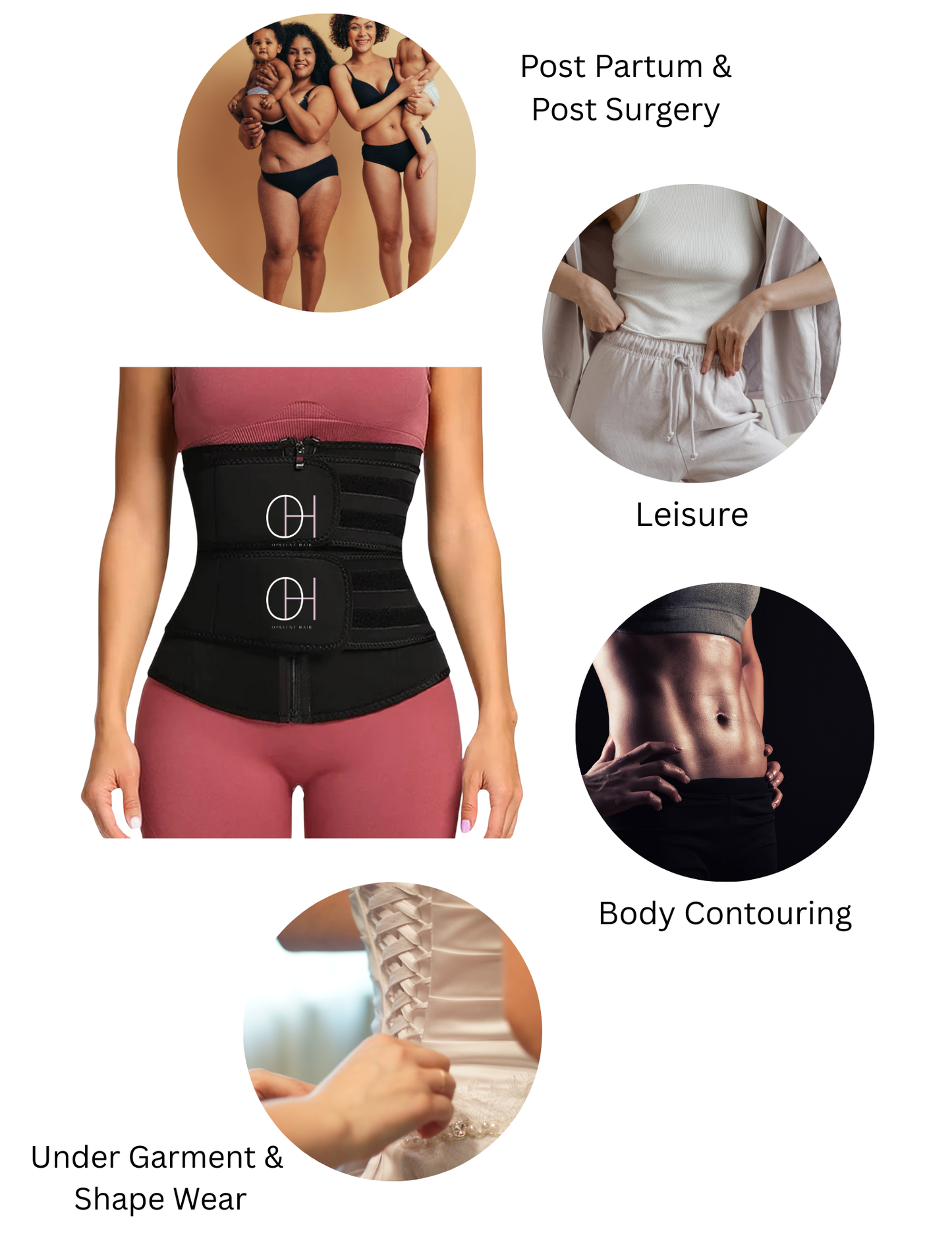 Opulent Waist Trainer with  Quality-Made Zipper Semi-Automatic Lock Design 7 Steel Bones for Support and Comfort