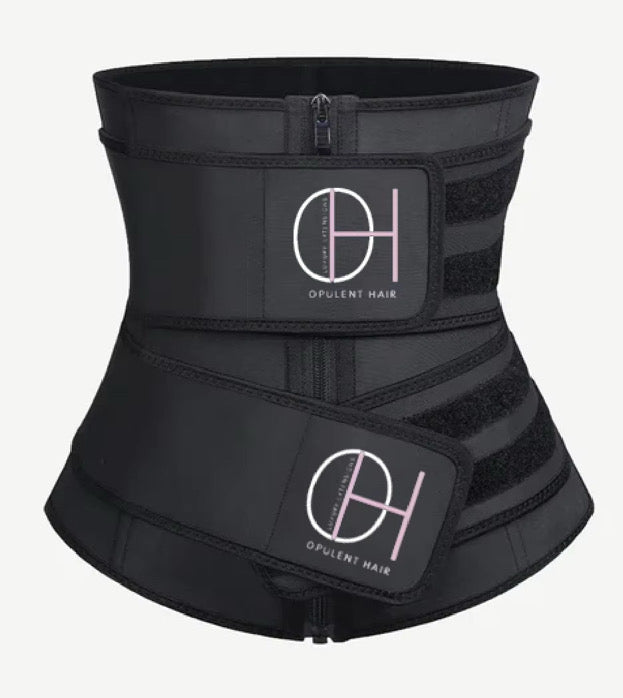 Opulent Waist Trainer with  Quality-Made Zipper Semi-Automatic Lock Design 7 Steel Bones for Support and Comfort